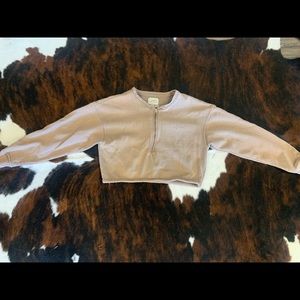 Vintage tan cropped sweatshirt